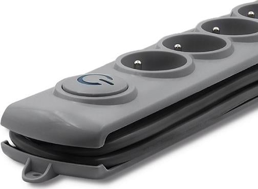 Shirit zgjatues Qoltec, 6 priza, 5m, gri