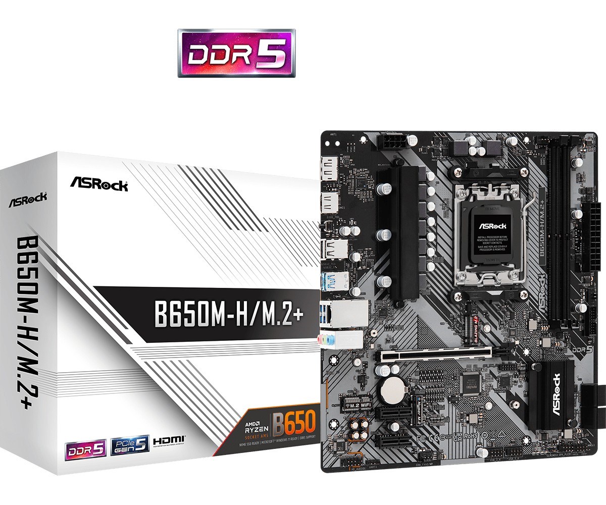 Pllakë amë ASRock B650M-H/M.2+