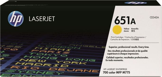 Toner HP 651A CE342A, оригинален, Жолт