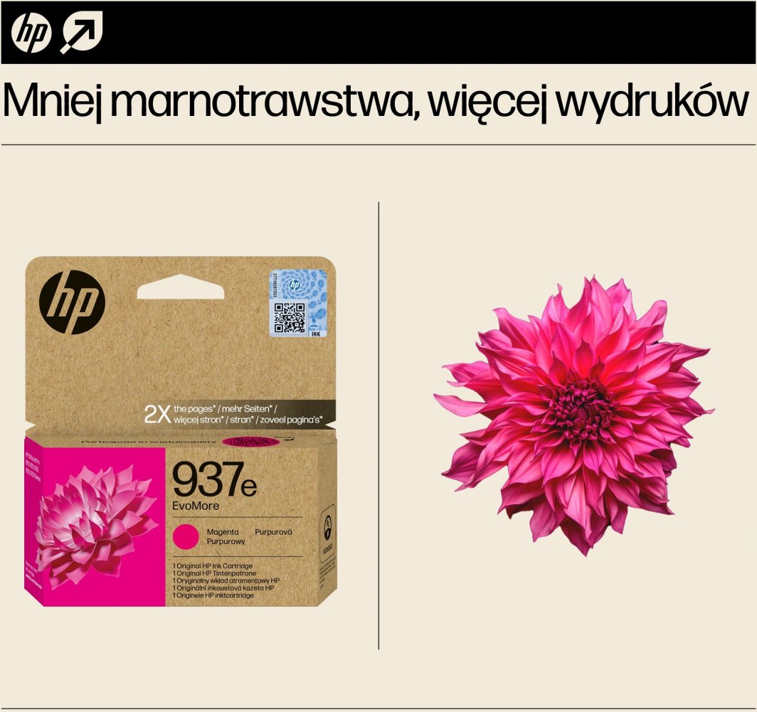 Ngjyrë për printer HP 937e EvoMore, vjollcë