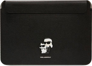 Çantë laptopi Karl Lagerfeld Karl &amp; Choupette, 14", Saffiano, e zezë