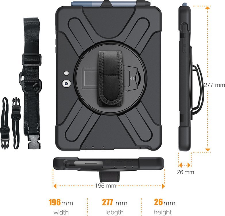 Mbulesë tablet eStuff për Microsoft Surface Go Go 2 Go 3, 10.5", e zezë