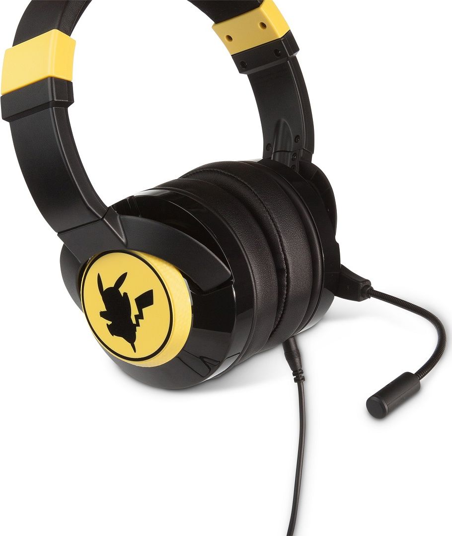 Kufje gaming PowerA Pikachu Silhouette 1512478-01, me kabllo, 3.5mm, të verdha