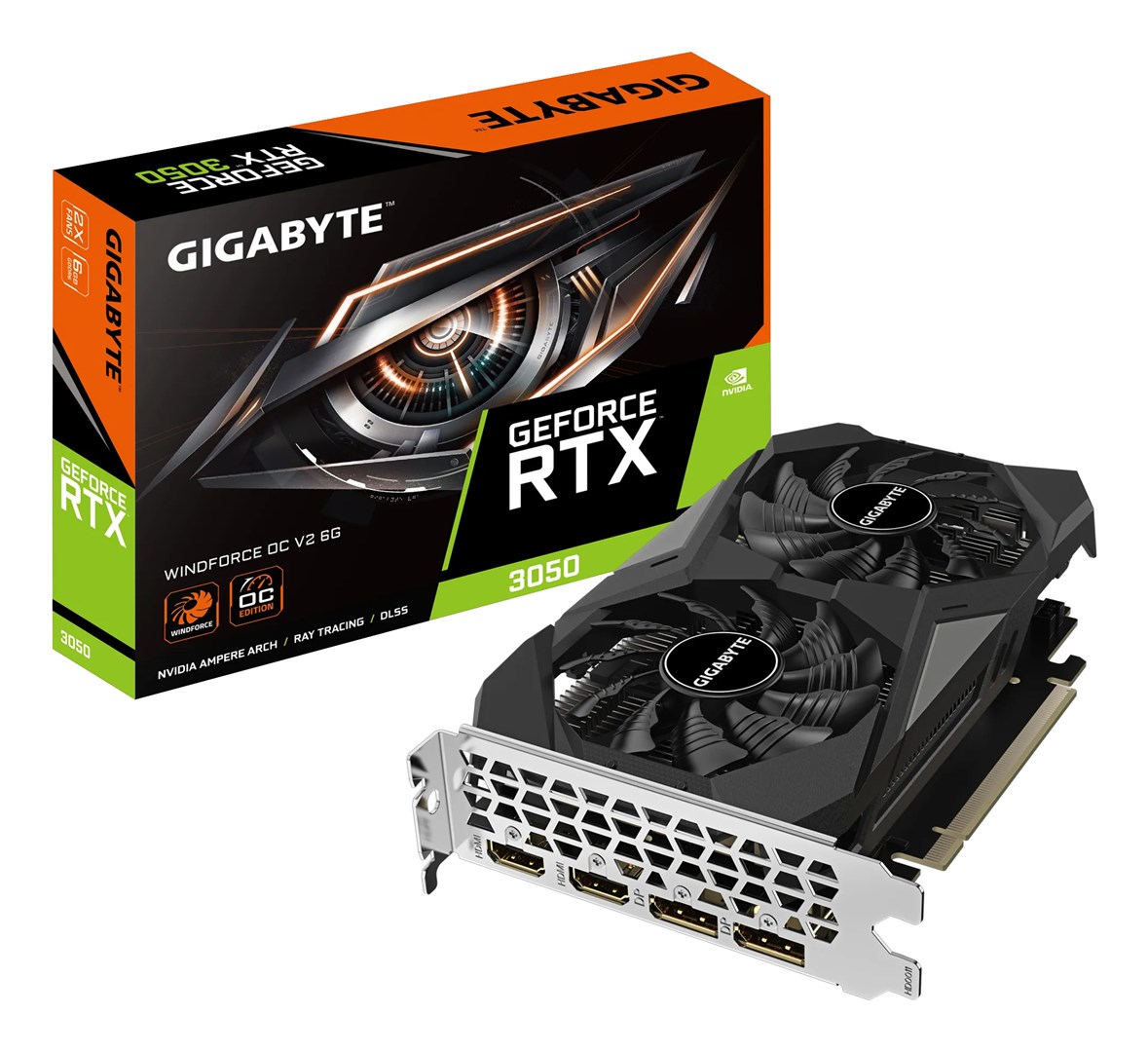 Kartelë grafike GIGABYTE GeForce RTX 3050 WINDFORCE OC V2 G6, 6GB GDDR6
