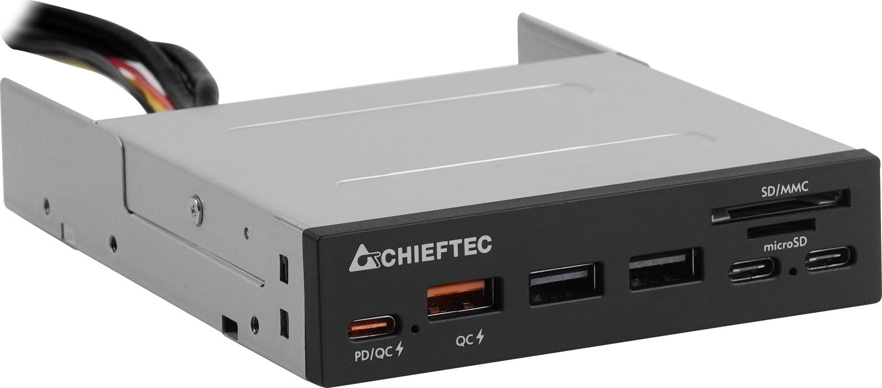 Panel frontal Chieftec CRD-908H, 3x USB, 3x USB-C, lexues kartelash, i zi