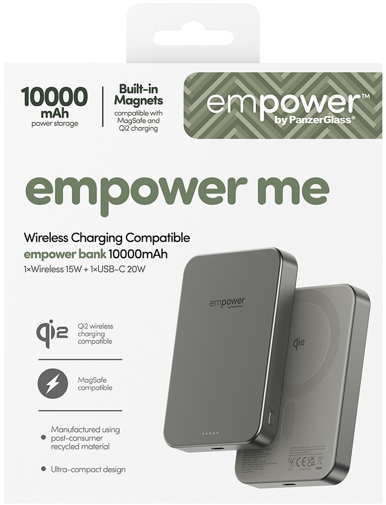 Power bank PanzerGlass Empower Bank, 10000mAh, 20W, argjendtë
