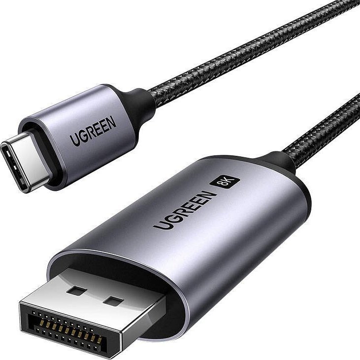 Kабел UGREEN USB-C во DisplayPort 1.4, 8K 60Hz, 4K 240Hz, плетен