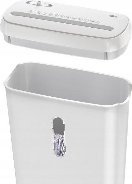 Уништвач на документи Media-Tech MT223, права сечка, 5 листови, бел