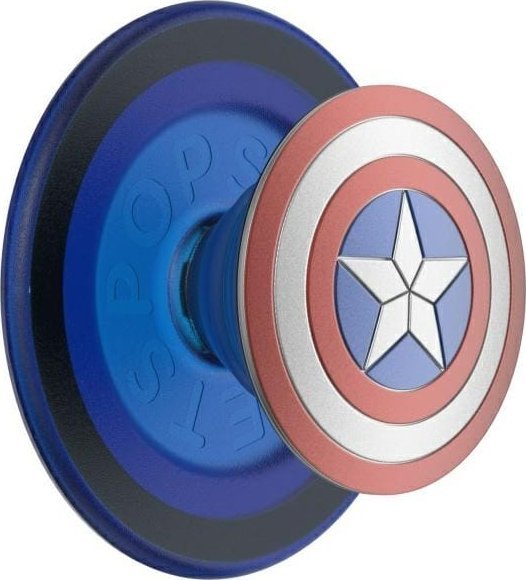PopSocket PopGrip Enamel Captain America, MagSafe, me unazë magnetike adapter, shumëngjyrësh
