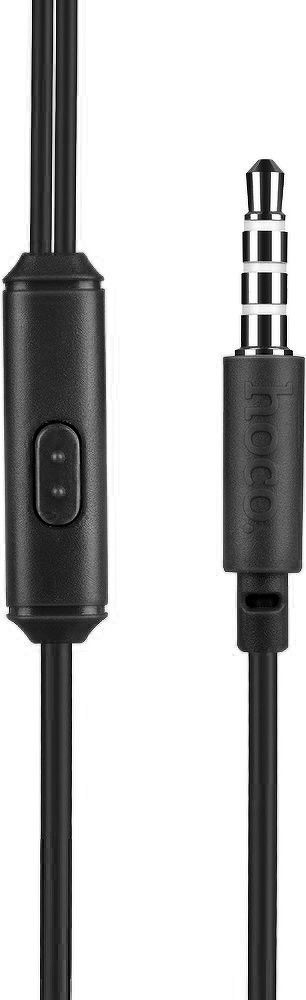 Kufje me kabllo Hoco M14, 3.5 mm, mikrofon, të zeza