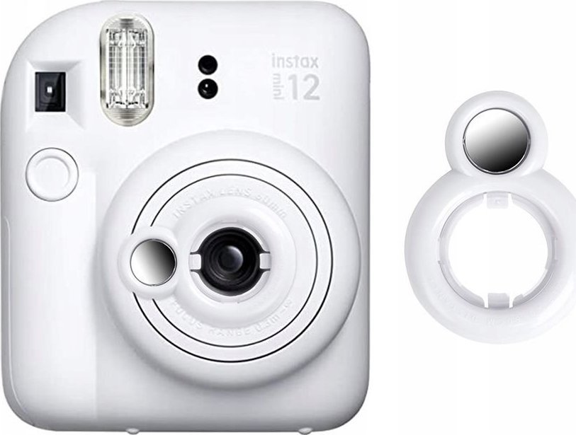 Aksesore pasqyrë LoveInstant për Fujifilm Instax Mini 12, për selfie, e bardhë