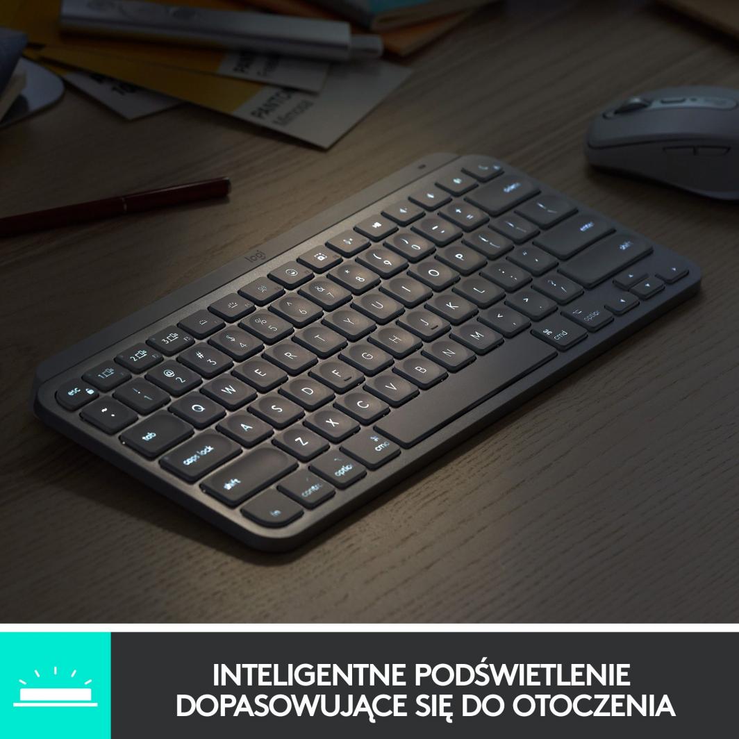 Tastierë Logitech MX Keys Mini (920-010498), US, pa kabllo, e hirtë