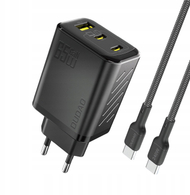 Karikues USB Dudao A29CEU, 65W GaN, 2x USB C 1x USB A, i zi