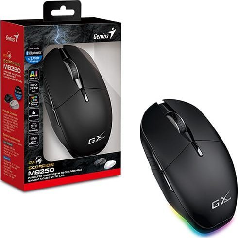 Mouse wireless Genius GX Gaming Scorpion M8250 AI, 3200 DPI, RGB, i zi
