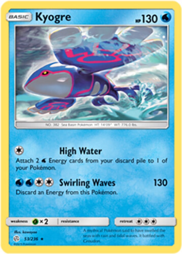 Lojë me letra Pokémon TCG: Cosmic Eclipse - Kyogre 