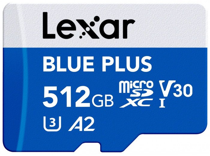 Kartë memorie Lexar Blue Plus MicroSD, 512GB, e zezë