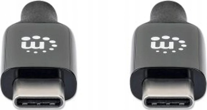 Kabllo USB C Manhattan, 5m, USB 3.2 Gen2 10Gbps, 60W 3A, e zezë