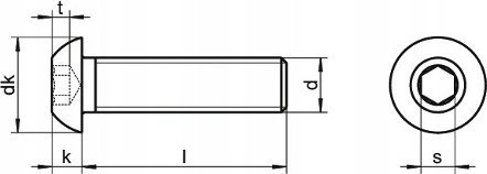 Шраф CAYMON KS500, M5 x 16mm DIN7985, со најлонски подлошки, црн, пакување 100 парчиња