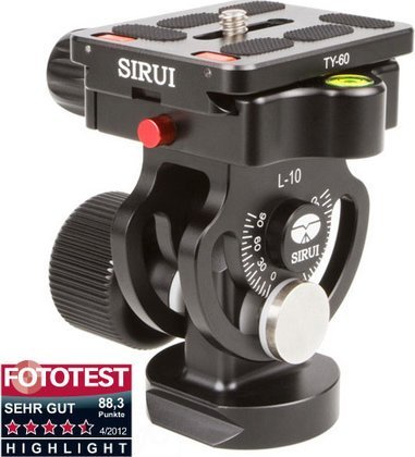 Kokë stativi Sirui L-10 Tilt, metalike, për kamera, e zezë