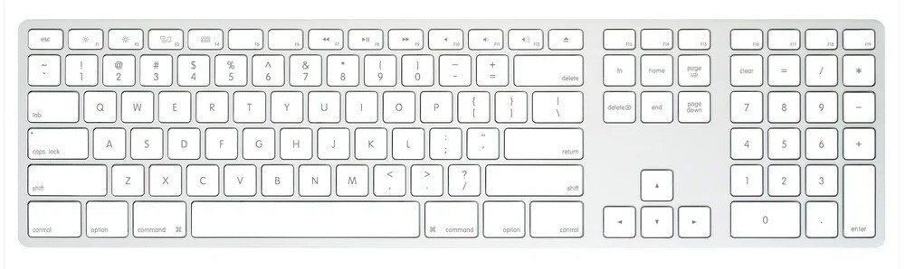 Tastierë wireless Matias Aluminum Keyboard Mac FK418DCS-UK, USB-C, argjendtë