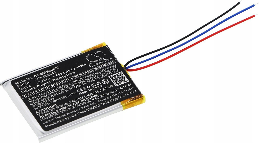 Bateri kufjesh Li-Polymer Marshall, 3.7V, 650mAh, e bardhë