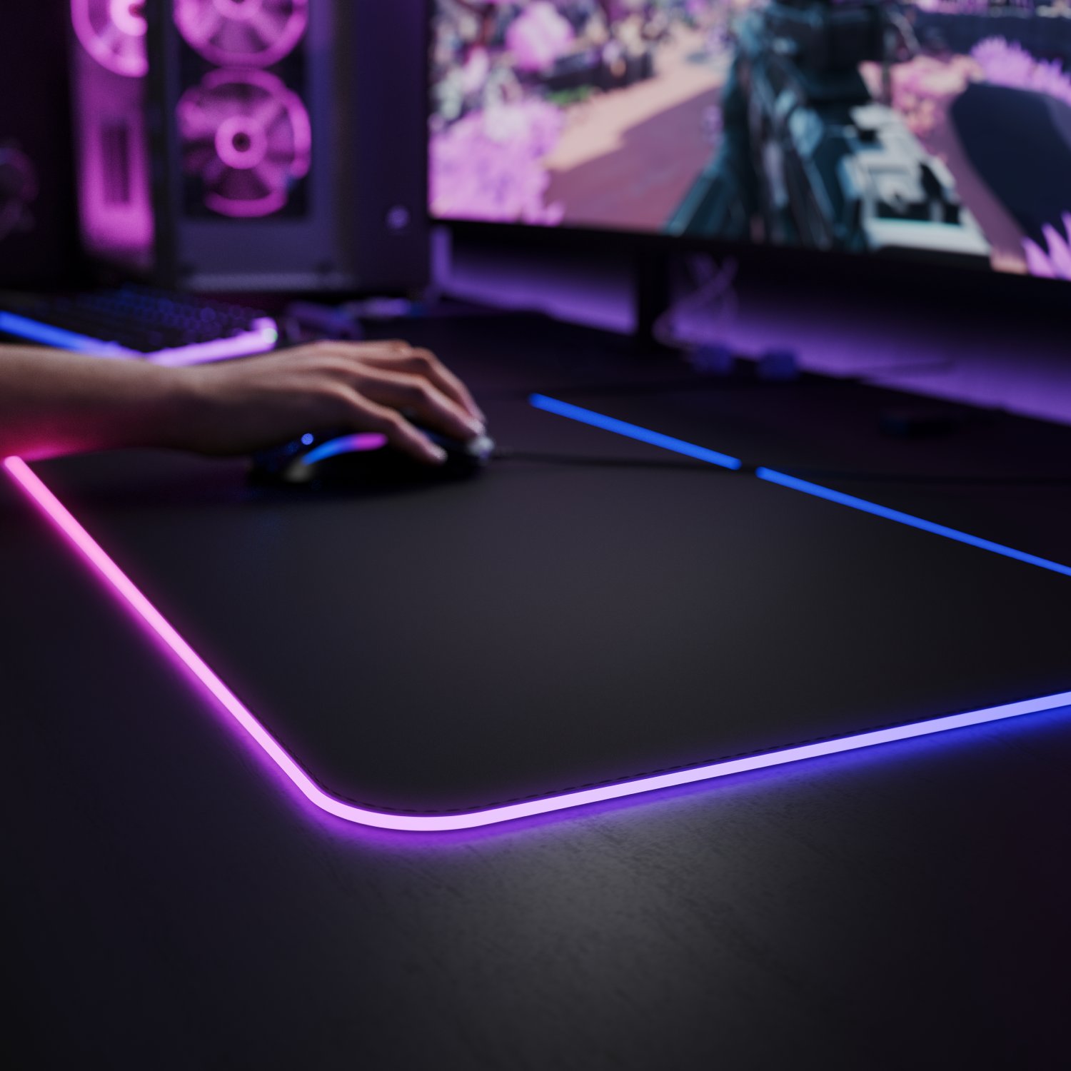 Mousepad gaming Glorious G-LED 2 XL, RGB, XL, i zi