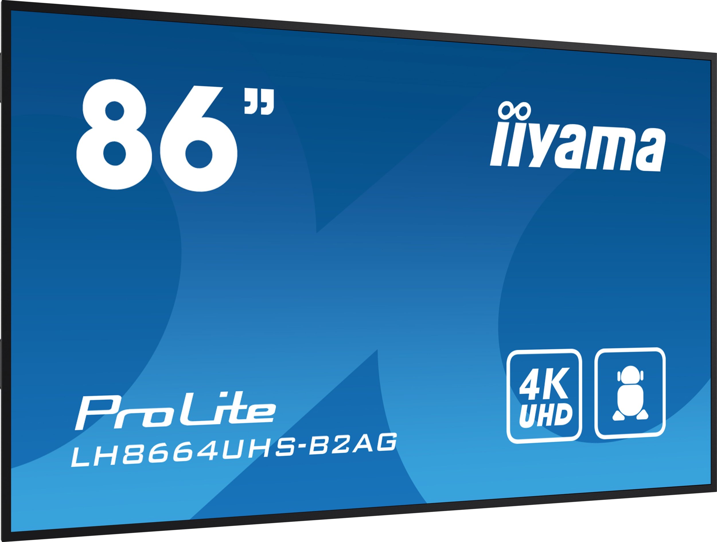 Дигитален сигнален екран Iiyama ProLite LH8664UHS B2AG, 86\", 4K Ultra HD, 500 cd/m², црн