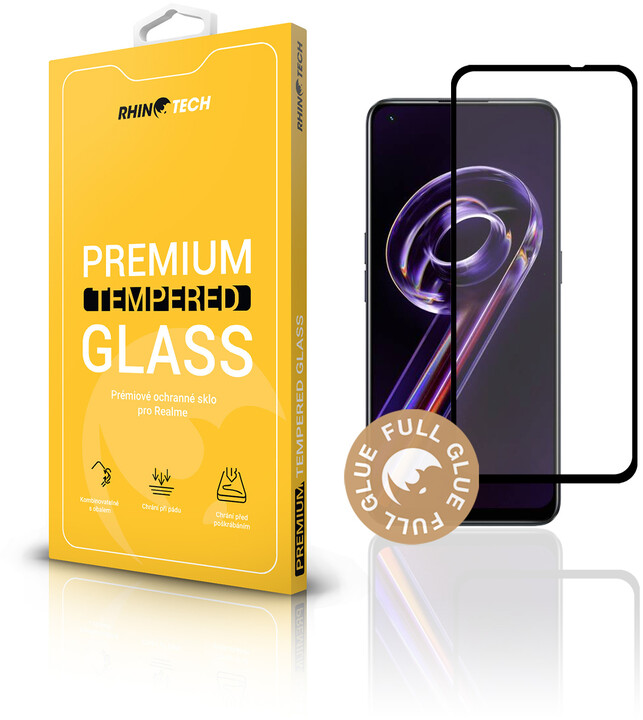 RhinoTech заштитно стакло за Realme 9/9 Pro, 2.5D, црно