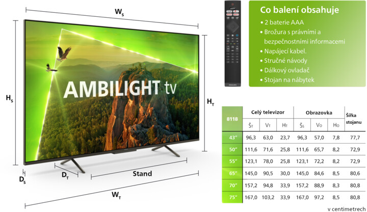 Televizor Philips 43PUS8118, 43" (108cm), i zi