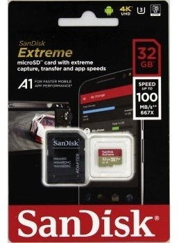 [OUTLET] Kartë memorie SanDisk Micro SDHC Extreme V30 32GB 100MB/s UHS-I U3 + SD adapter