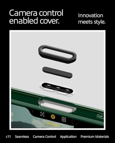 Заштитна маска за телефон Spigen Ultra Hybrid C11 за iPhone 16 Pro, дизајн C11 Scotsman Fir, транспарентна