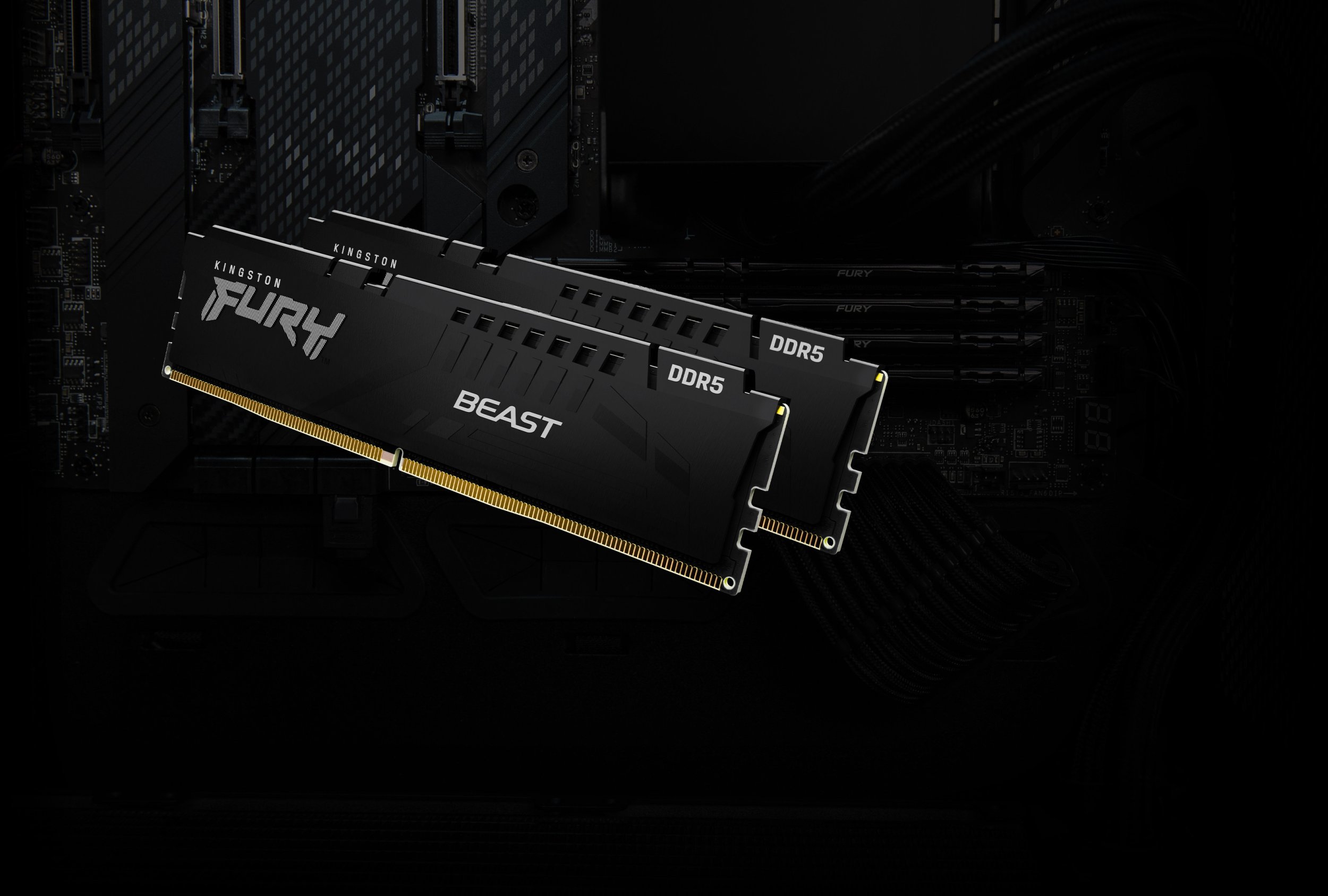 Memorie RAM Kingston FURY Beast, 32GB DDR5, 5600MT/s, e zezë