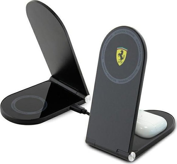 Karikues induktiv Ferrari MagSafe 2in1, 15W, i palosshëm, i zi