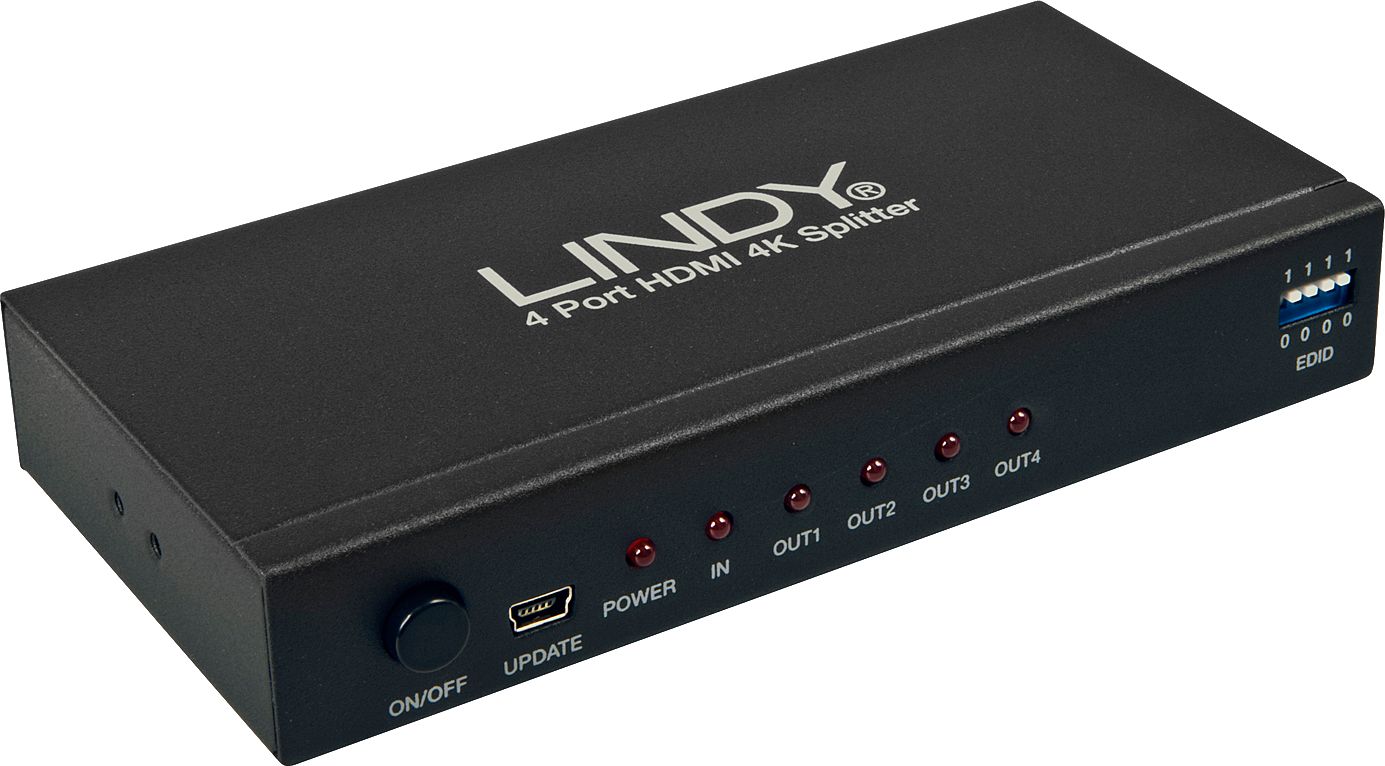 Ndarës HDMI Lindy 4K 4 Port 3D. 2160p3