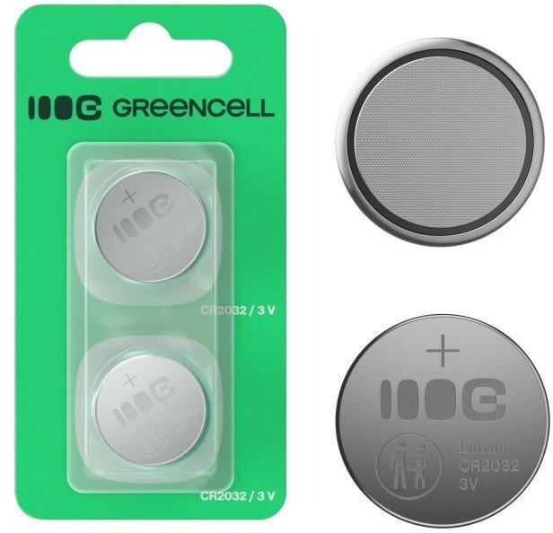 Литиумски батерии Green Cell CR2032, 3V, 220mAh, пакување 2 парчиња