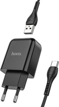 Karikues rrjeti Hoco N2, 1x USB-A 5V 2A, me kabllo USB-C 1m, i bardhë