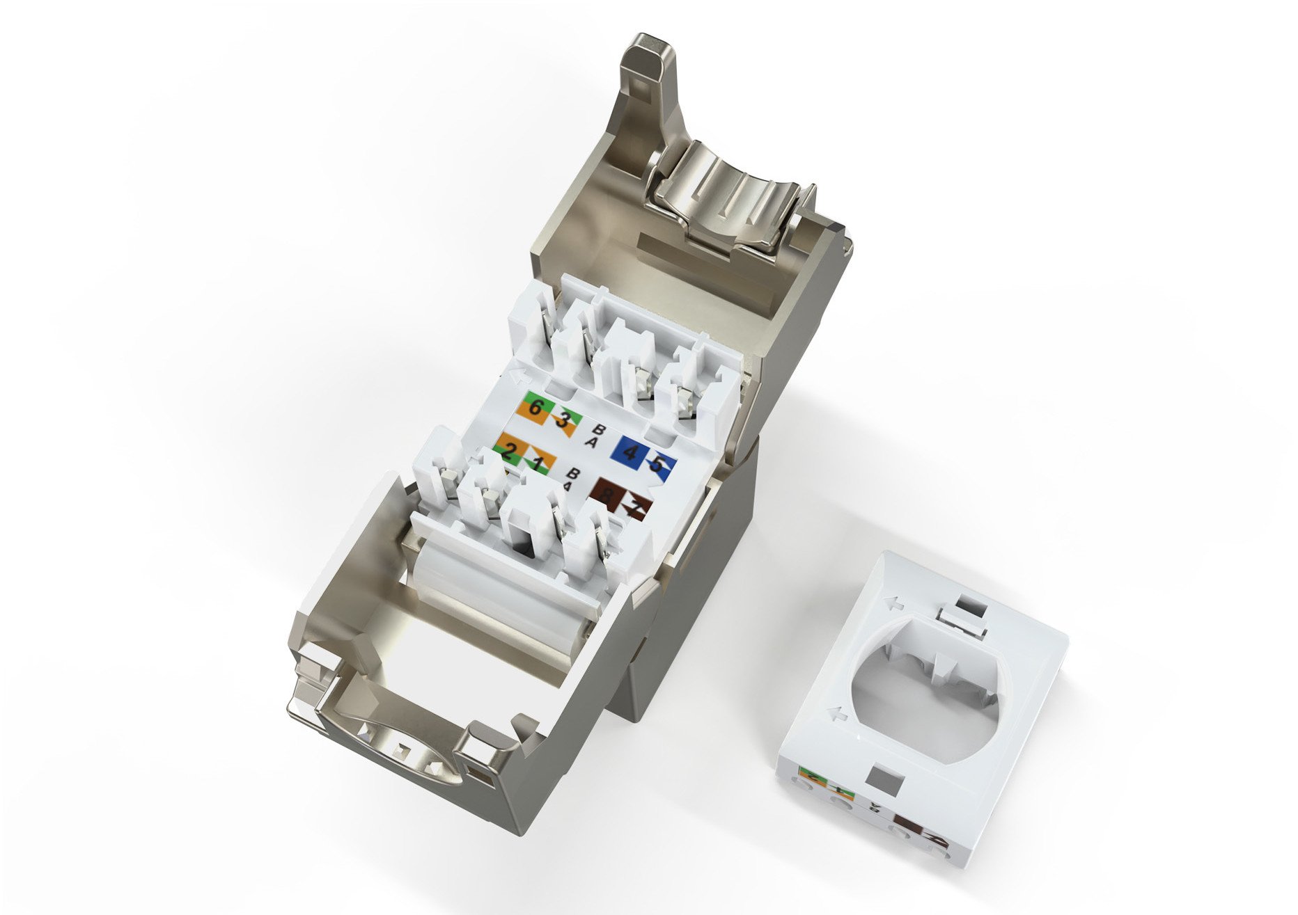 Modul Keystone Digitus DN-93615-S-4, CAT 6A, shielded, montim pa vegla