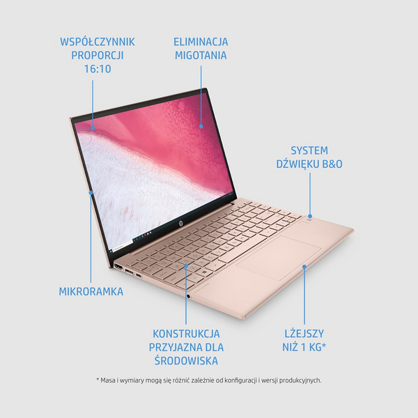 Laptop HP Pavilion Aero 13-be0244nw, 13.3", 16 GB RAM, 512 GB SSD, Ryzen7, AMD Radeon Graphics, i bardhë