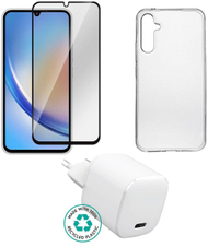 Set aksesorësh eSTUFF për Samsung Galaxy A17, karikues, mbrojtëse, xham mbrojtës