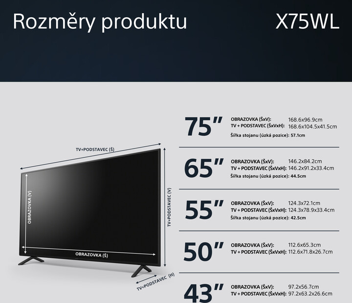 Televizor Sony Bravia KD-43X75WL - 43" (108cm), 4K UHD