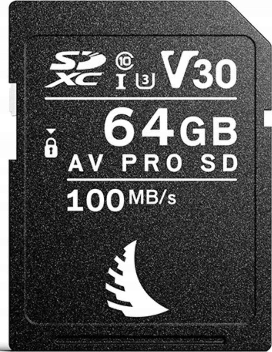 Kartë memorie Angelbird AV PRO UHS I, 64GB SDXC V30, për video 4K