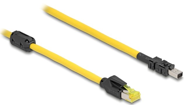 Мрежен кабел DeLOCK 81251, Cat6, 2m, црно жолт
