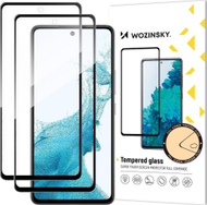 Set xhama mbrojtës Wozinsky për Samsung Galaxy A33 5G, 2x Full Glue, Case Friendly, i zi