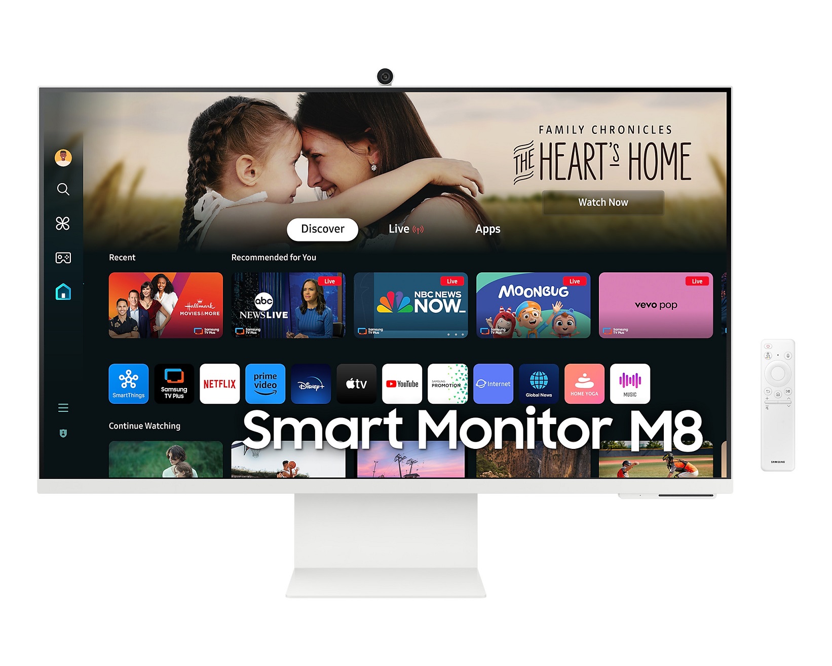 Монитор Samsung Smart M8 LS32DM801UUXDU, 32\", VA, 4K UHD, 60Hz, 4ms, бел