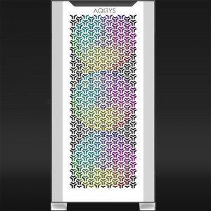 Kуќиште за персонален компјутер AQIRYS Aquilla, mid tower, E ATX, бело ARGB