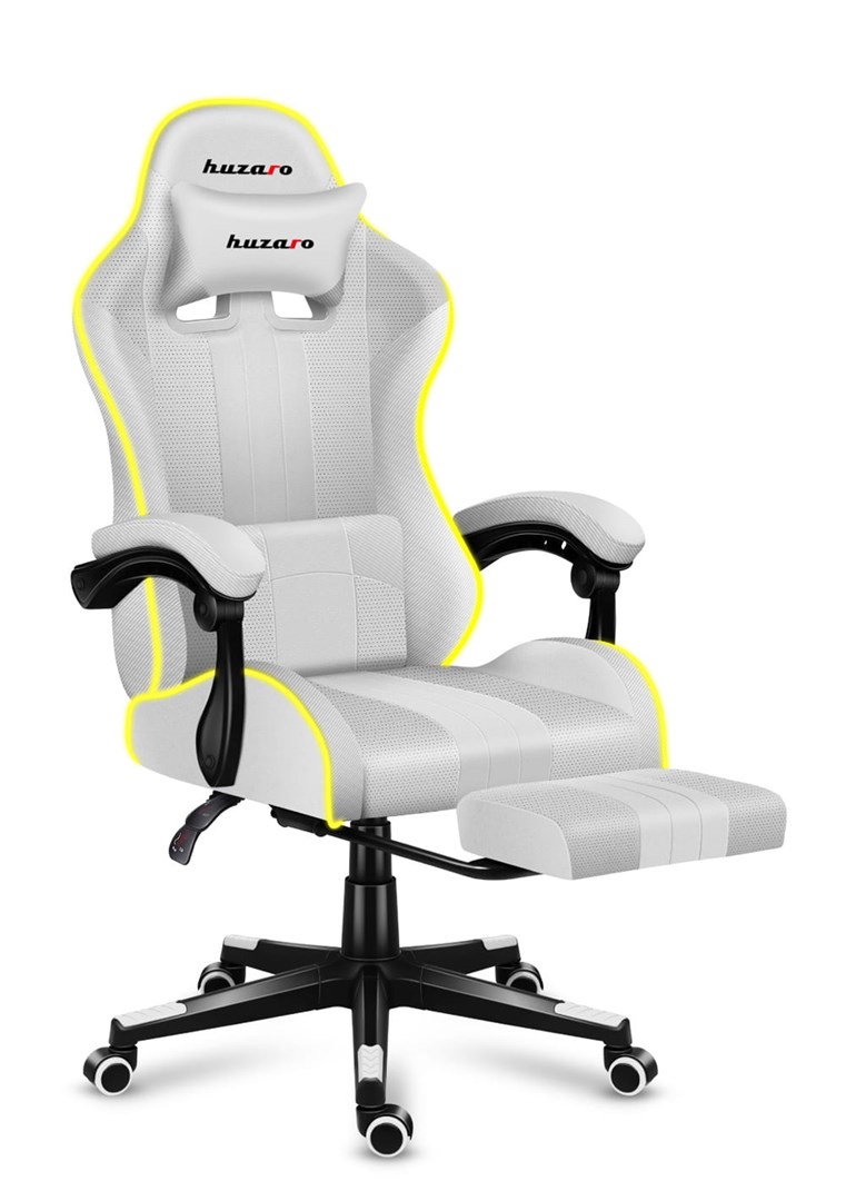 Karrige lojërash Huzaro Force 4.7, 140kg, e bardhë 