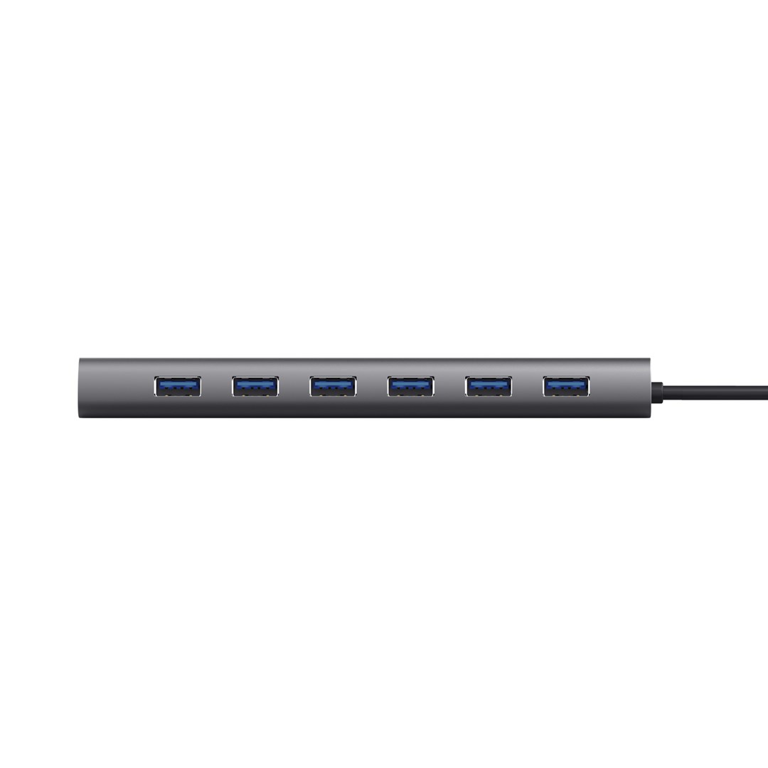 USB Hub Trust Halyx, 7 porte USB-A, 5Gbps, i argjendtë