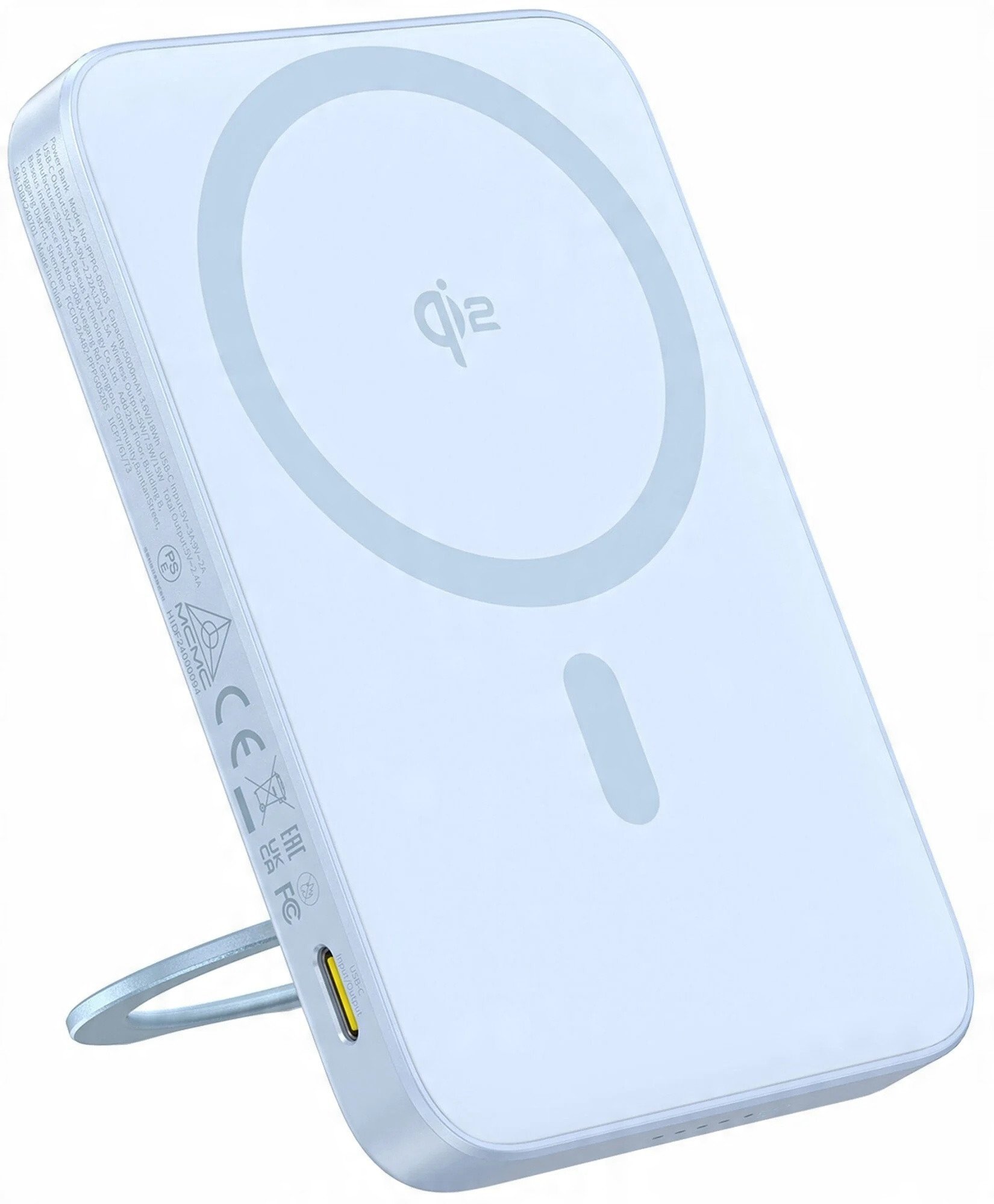 Power bank Baseus Bipow PicoGo Qi2, 5000mAh, karikim pa tel 15W, i zi