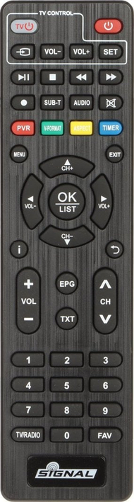 Pilot televizori RTV Signal PILOT-T2, për tunerë T2 SIGNAL SERIES, i zi