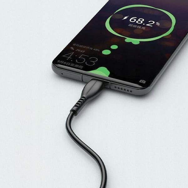 Kabllo karikimi Awei CL-115T USB në USB C, 1m, 2.4A, e zezë